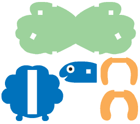Printable sheep craft template