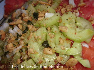 Salade de concombre au sésame, chèvre et coriandre - Recettes de