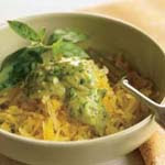 Weight Loss Recipes : Spaghetti Squash with Avocado Pesto Weight Loss Recipes : Spaghetti Squash with Avocado Pesto