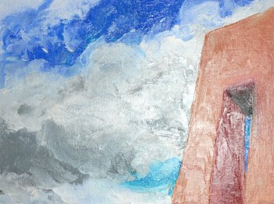 Art For Sale Clouds Sky Adobe Palette Knife Oil Painting