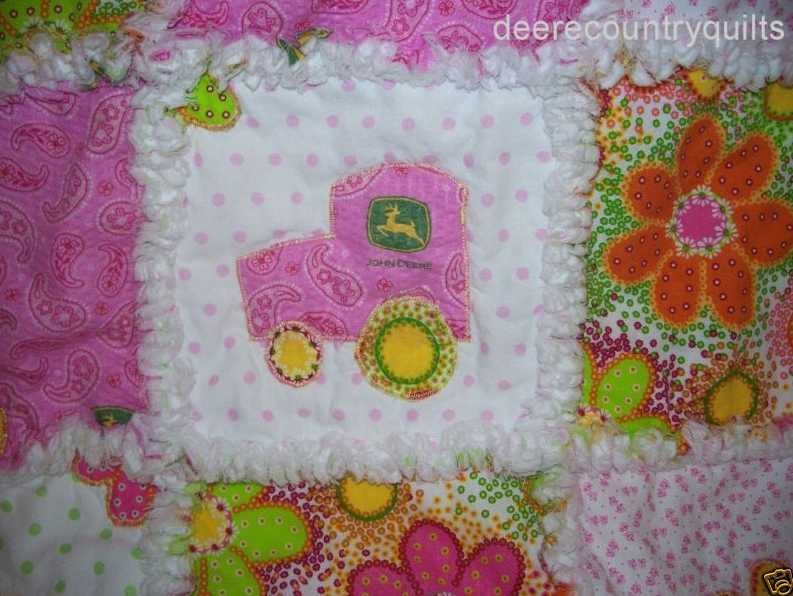 Deerecountry Quilts John Deere Tractor for Girls Rag Quilt