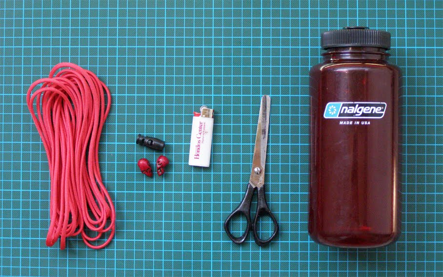 RED VASZI Paracord Water Bottle Koozie
