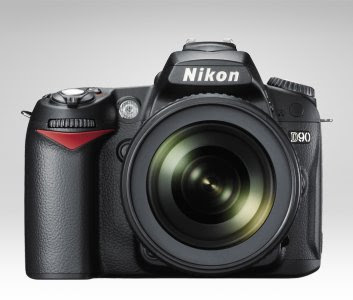 Nikon D90 DSLR with lens