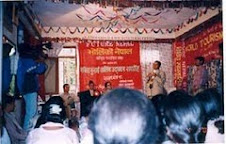 Mr. Bishnu in interaction program of avoiding plastig bag with Minister