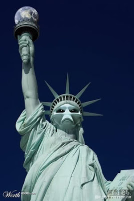 photoshop patung liberty