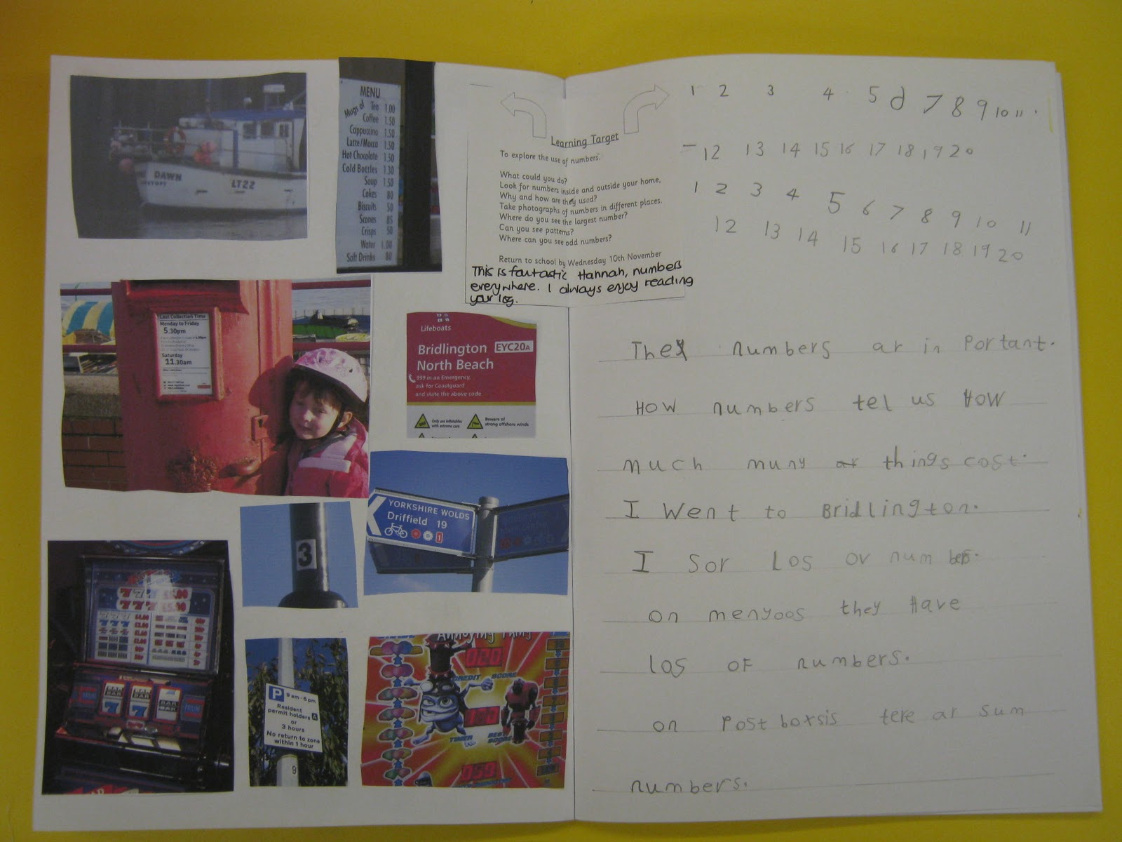 Learning log homework picture