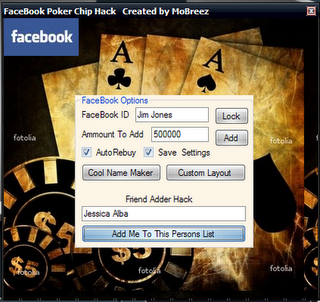 Cara Hack Poker Chip di FB orang lain