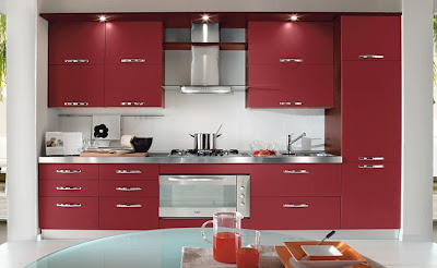 Modern kitchen designs in Red !Interior Decorating,Home Design-Sweet Home