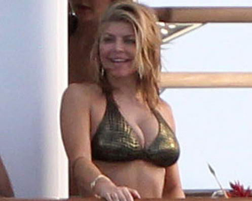 Fergie Sparkling Bikini Beauty in Saint Barts