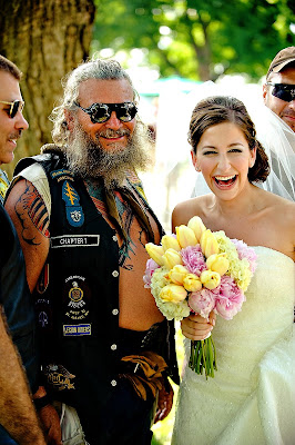 biker wedding attire