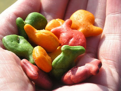 Different colors of goldfish crackers images