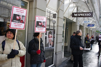 Suizos protestaron contra la Nestle acusada de patrocinar paramilitarismo en Colombia