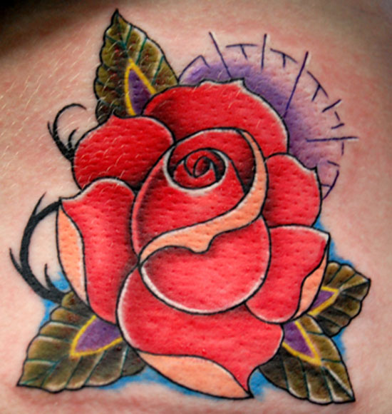 old school rose tattoo