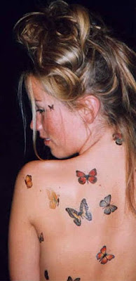 Butterfly Tattoo on Back butterfly's make a wonderful choice for women