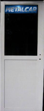 PUERTA DE ABRIR LINEA HERRERO REFORZADA STANDARD MITAD VIDRIO ENTERO MITAD REVESTIMIENTO TUBULAR