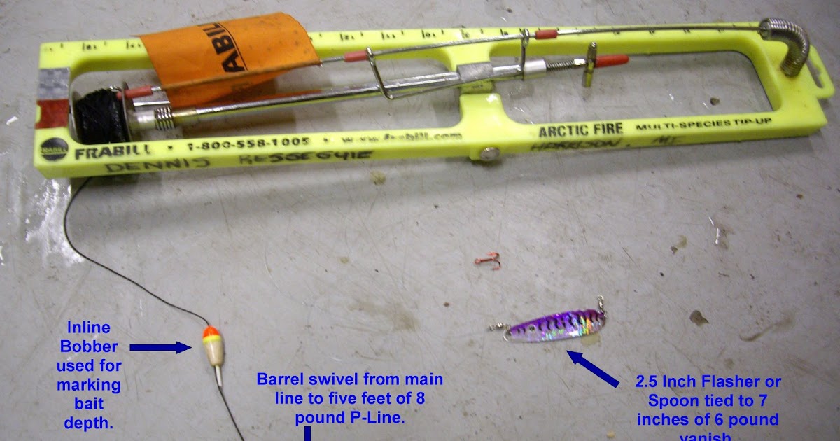 Houghton Lake Walleye Report TipUp Setup