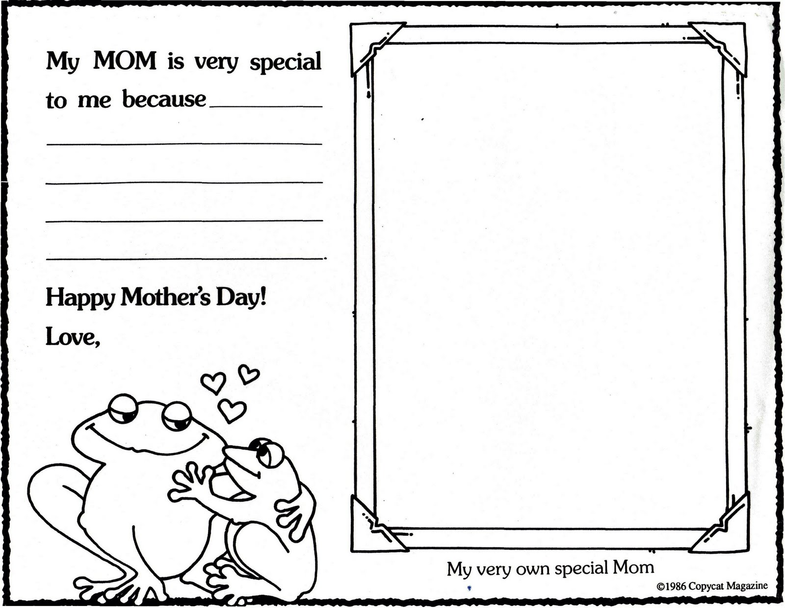 ELEMENTARY SCHOOL ENRICHMENT ACTIVITIES MY MOM IS SPECIAL BECAUSE