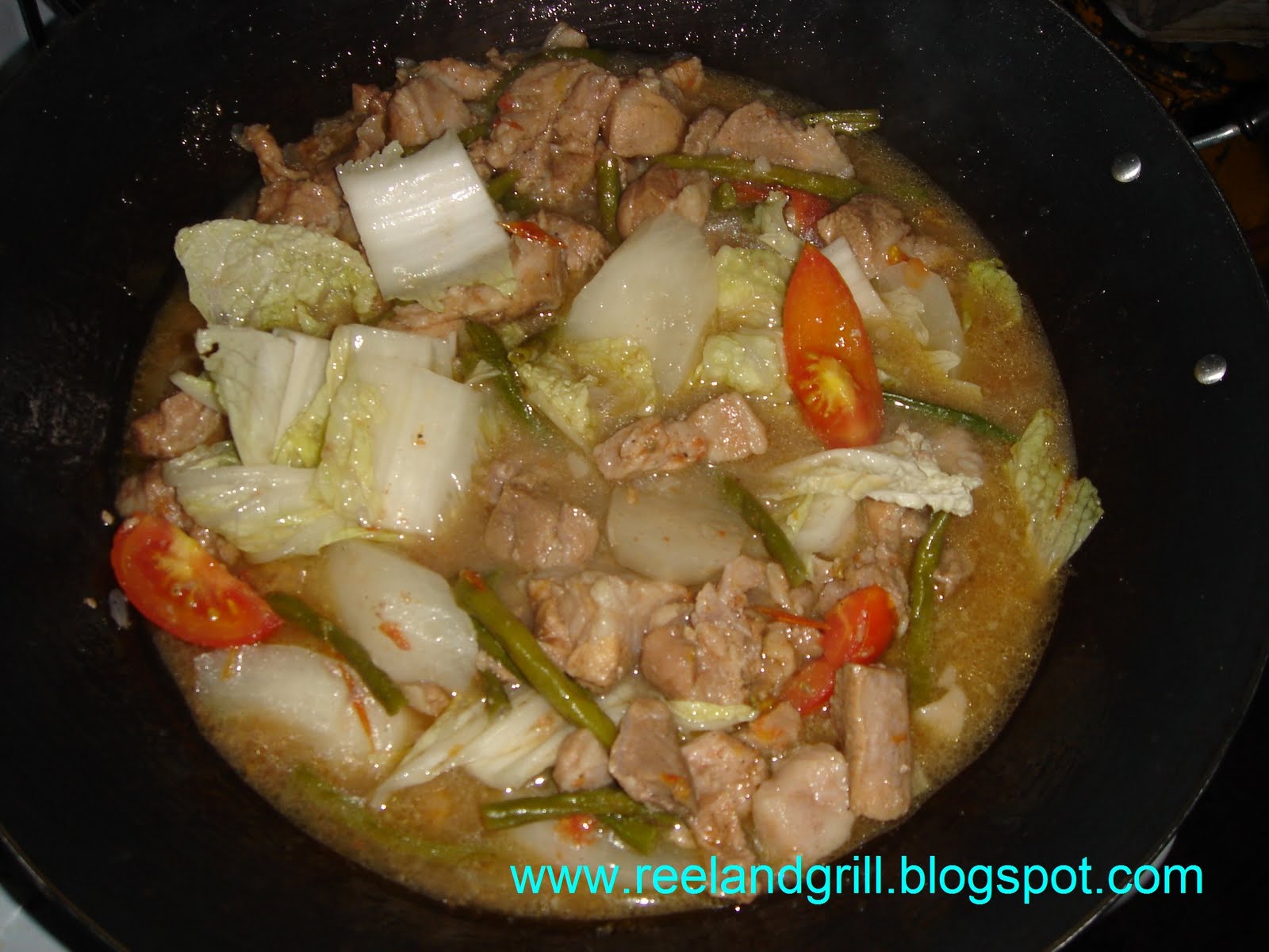 Reel and Grill Sinigang (Pork Stew in Tamarind)