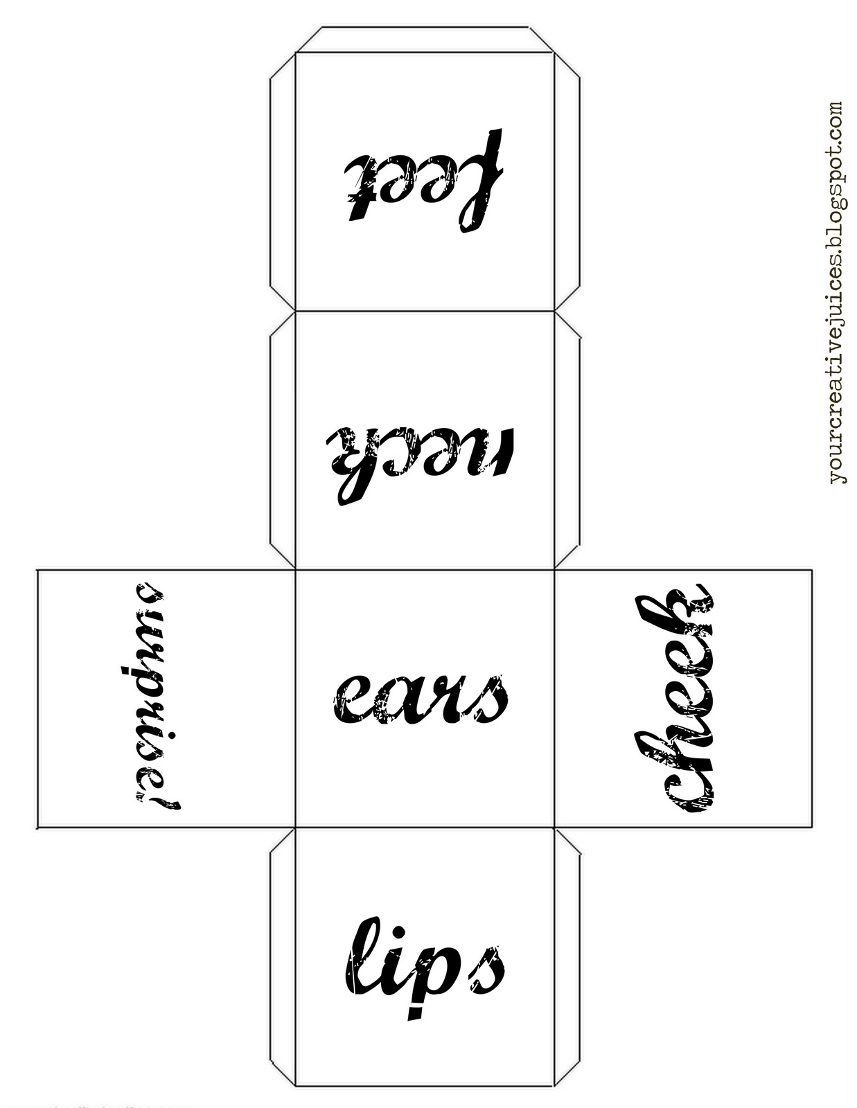 Printable Love Dice | creative juices love dice Printable Love Dice | creative juices love dice