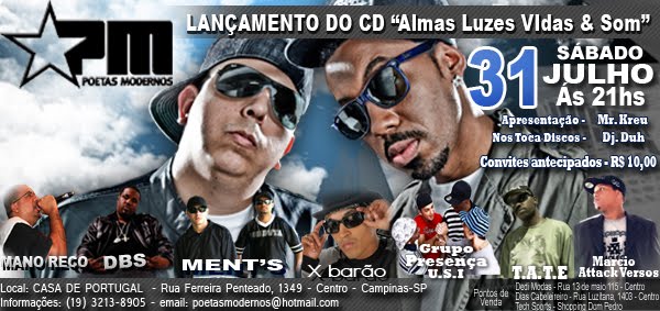 LANÇAMENTO DO CD ALMAS LUZES VIDAS & SOM