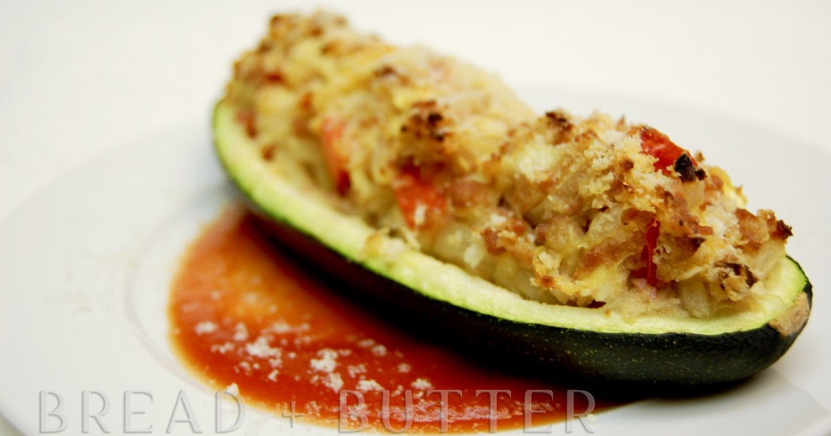 Bread + Butter Stuffed Zucchini