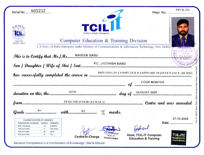 DIPLOMA IN COMPUTER HARDWARE MAINTENANCE