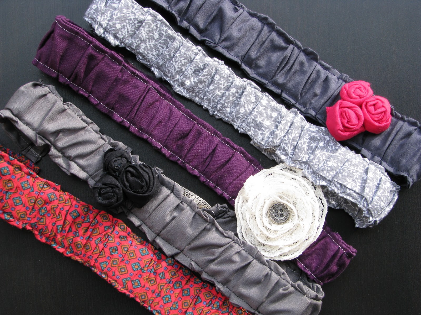 Homestitched Ruffled Headband