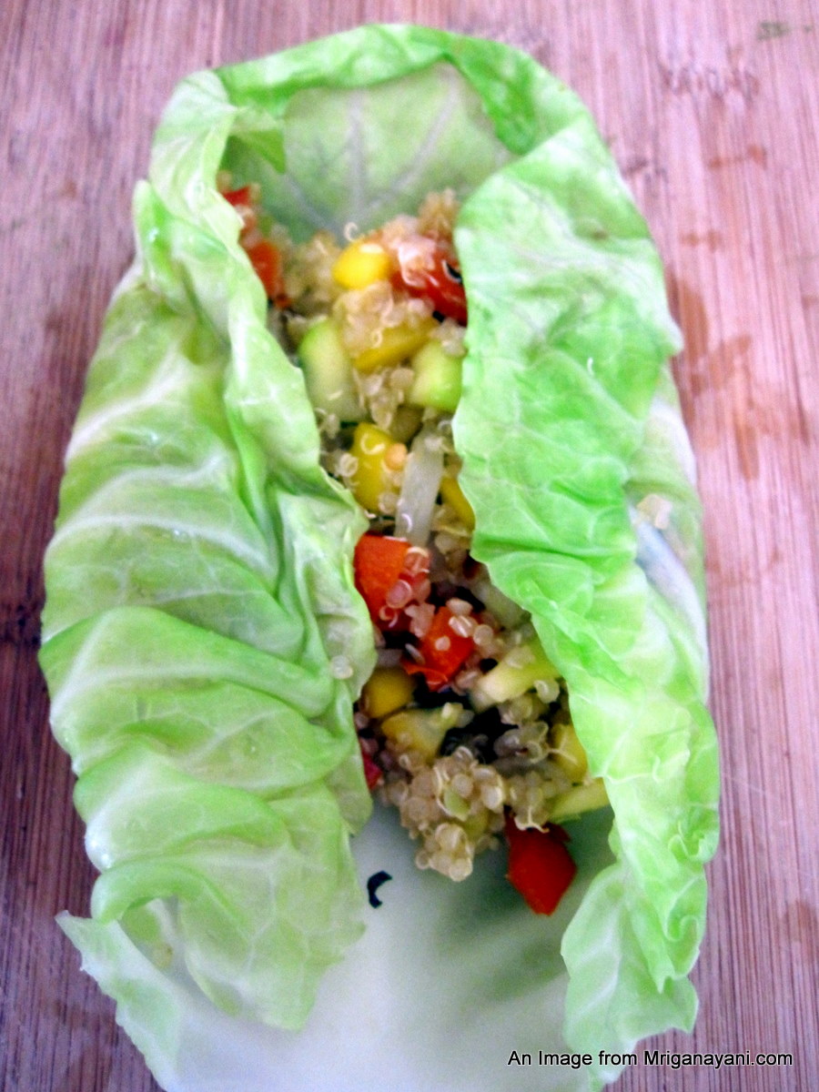 Love & Lentil Quinoa Stuffed Cabbage Rolls