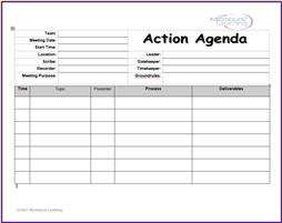meeting action items template