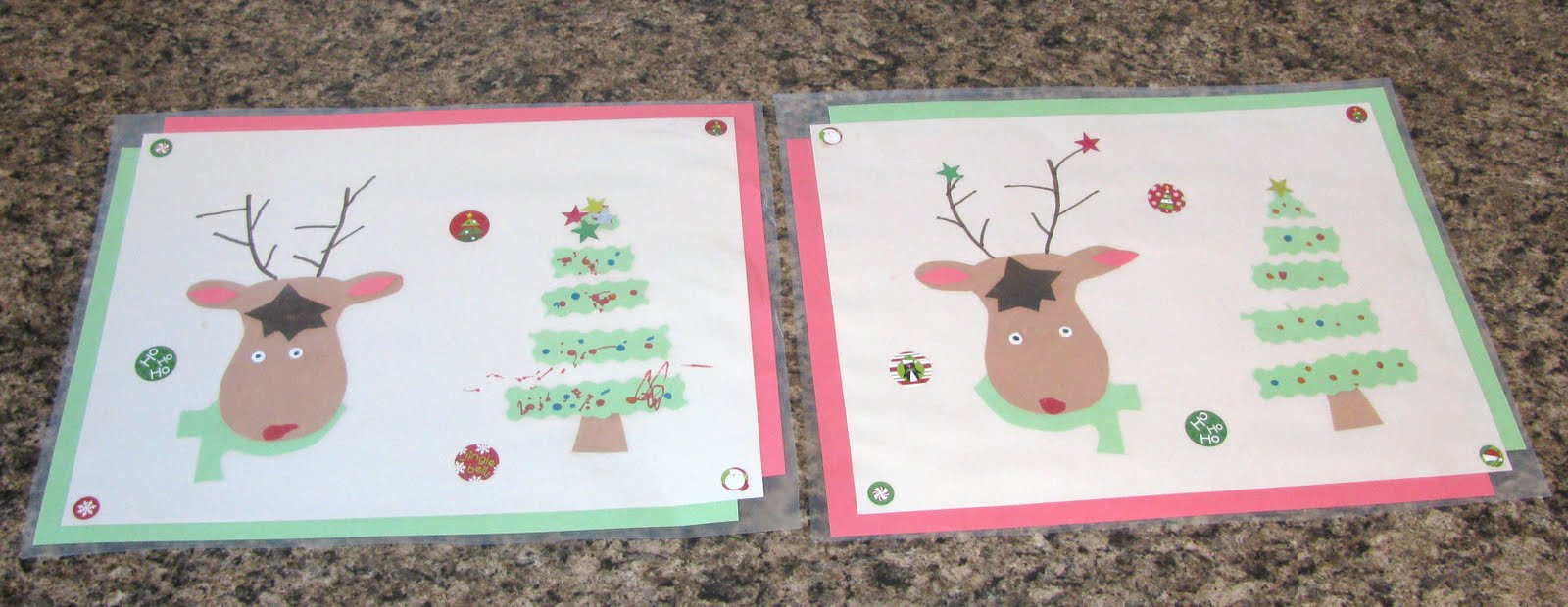 See what we did today Christmas Placemats!