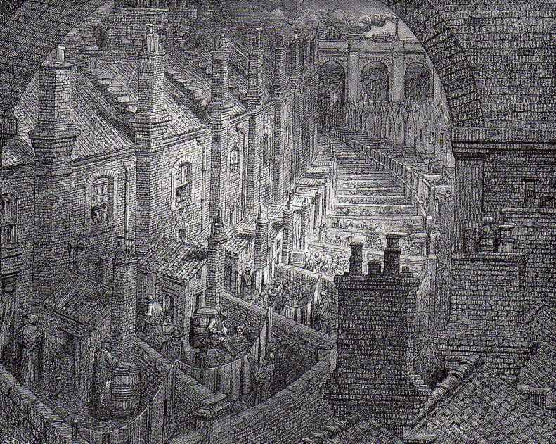 Gustave Dore, Over London by Rail (1872)