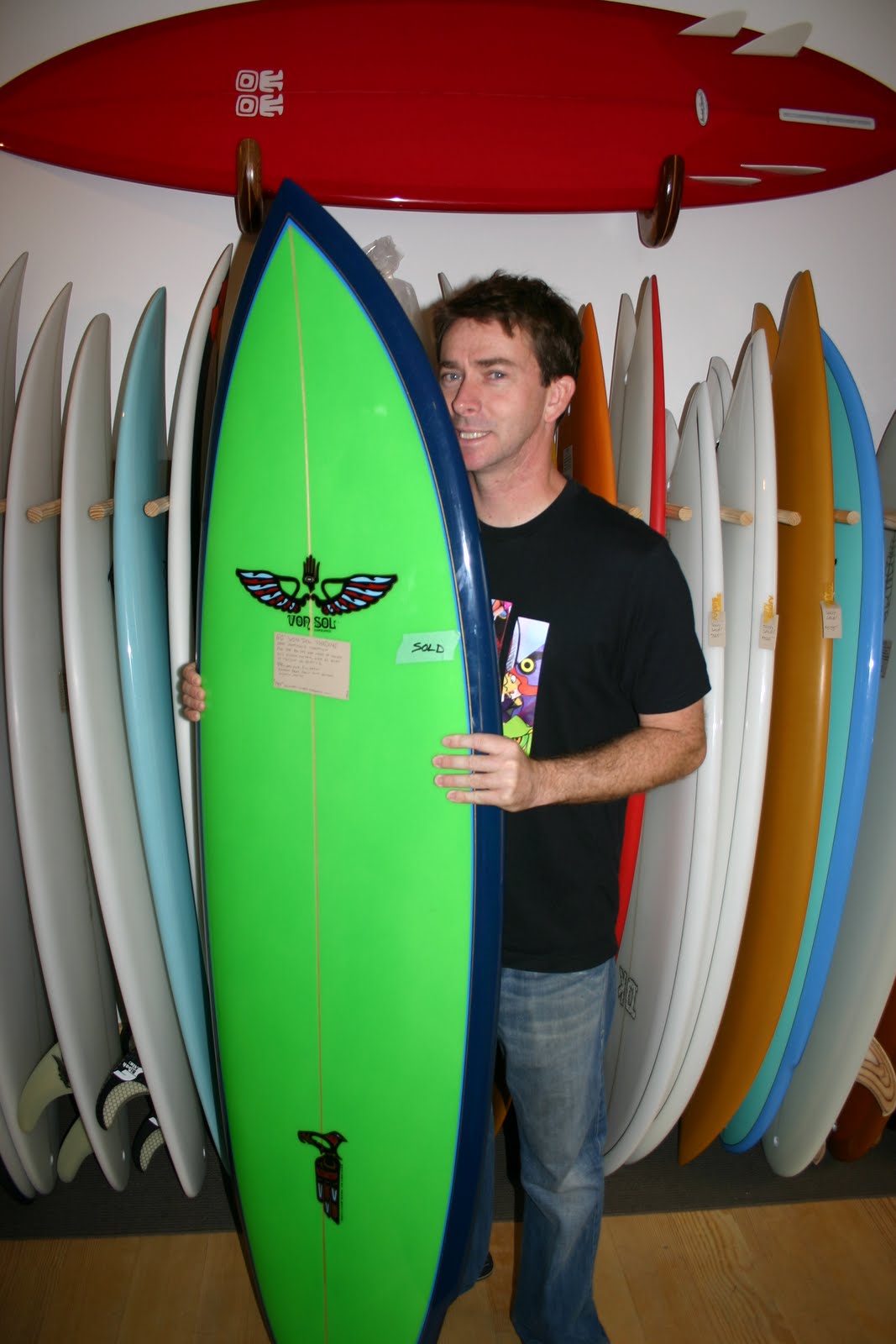 Von Sol Surfboards, Oceanside California Surfy Surfy with a Von Sold