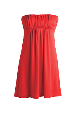 Vestidos/Strapless - Color Rojo