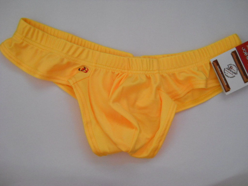 FASHION CARE 2U UM009 Yellow Thong Enhance Bulge Pouch Cheek Boxers
