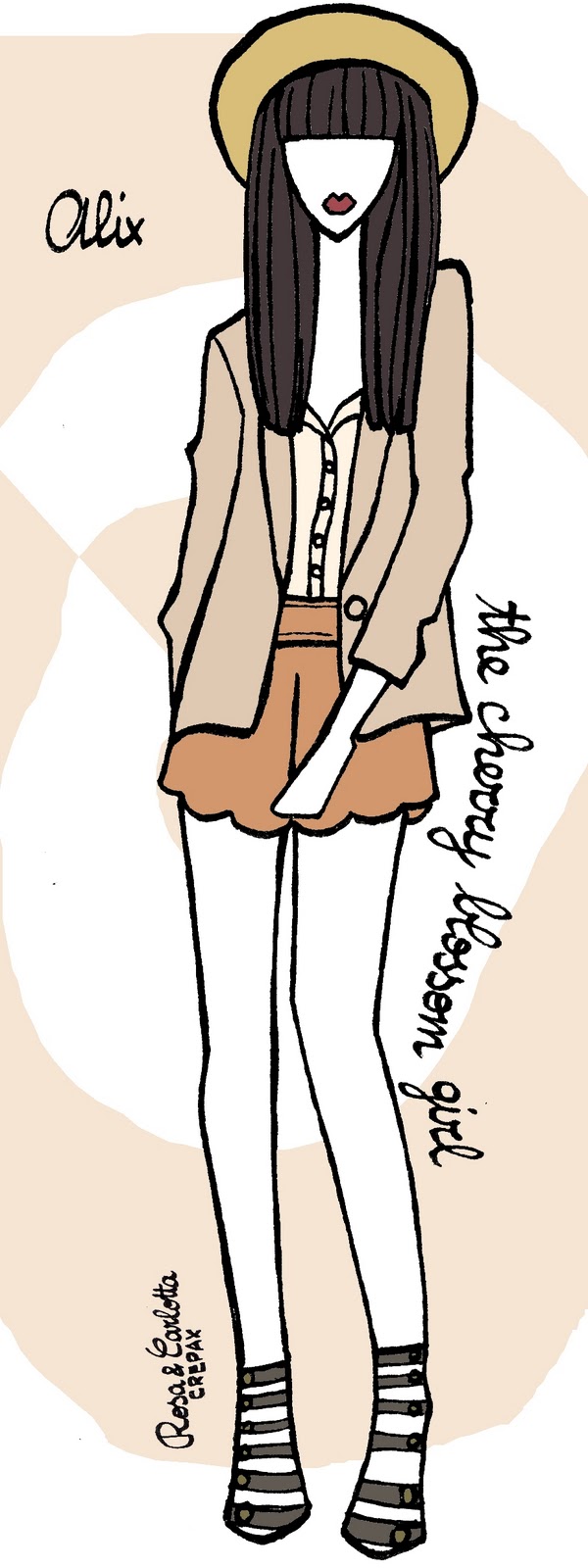 Illustrated Moodboard Fashion Bloggers Alix The Cherry Blossom Girl