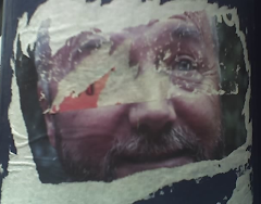 Muhammad Haque's picture of a battered image of George Galloway