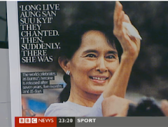 OTT-hyping 'signs of democracy' in Burma while suppressing protests in UK!