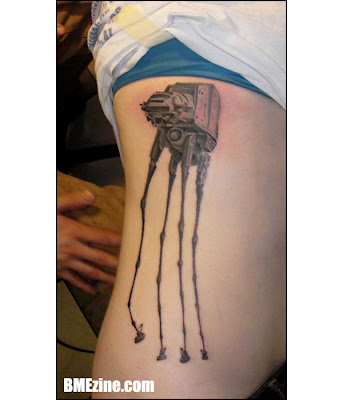 Washington inked this tattoo, adding a bit of Salvador Dalí's