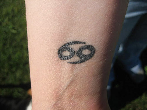 Number 69 Symbol Sign Cancer Zodiac Tattoos