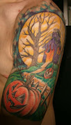 AMERICAN TATTOO: sleeve tattoo halloween half sleeve tattoo