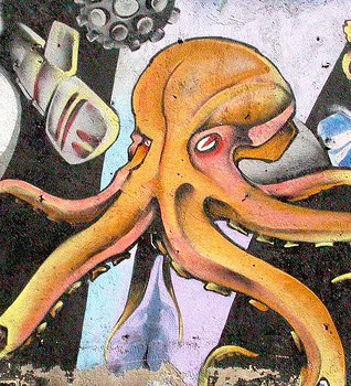 Paul Octopus Graffiti