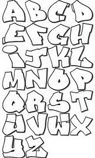 Cool Graffiti Alphabet A-Z Wavy Art
