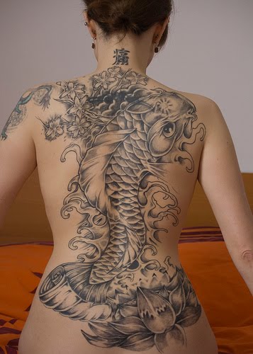tiger and koi japanese tattoos design Japanese Tattoos