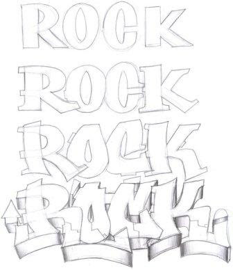 ROCK DRAW GRAFFITI ALPHABET