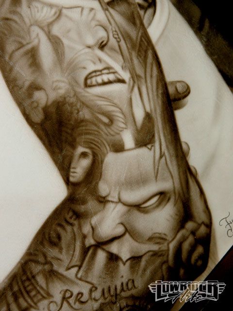 custom celtic sleeve tattoo by pat fish. Franco Vescovi Sleeve Tattoo Design