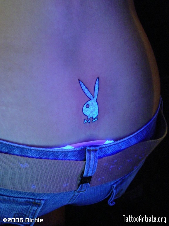 UV Lower Back Playboy Tattoo on Female Body. at 8:52 AM. Labels: bunny