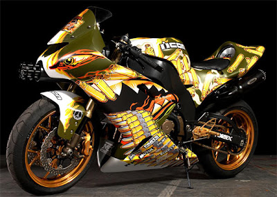 Sport Motorcycle Full Body Paint Airbrush