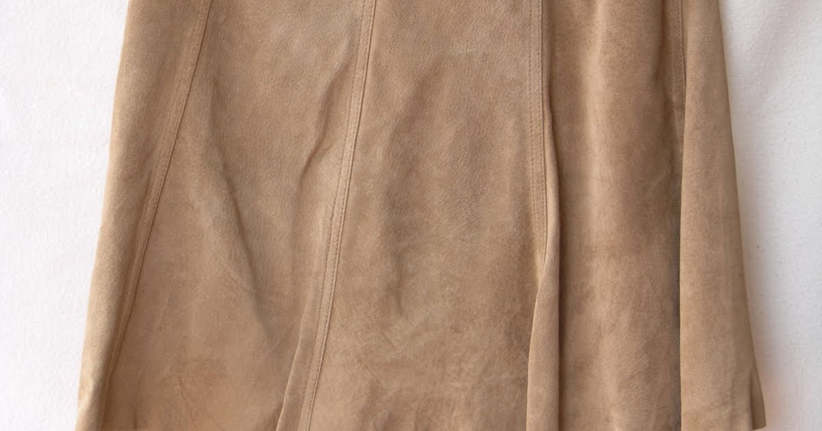 taupe suede skirt