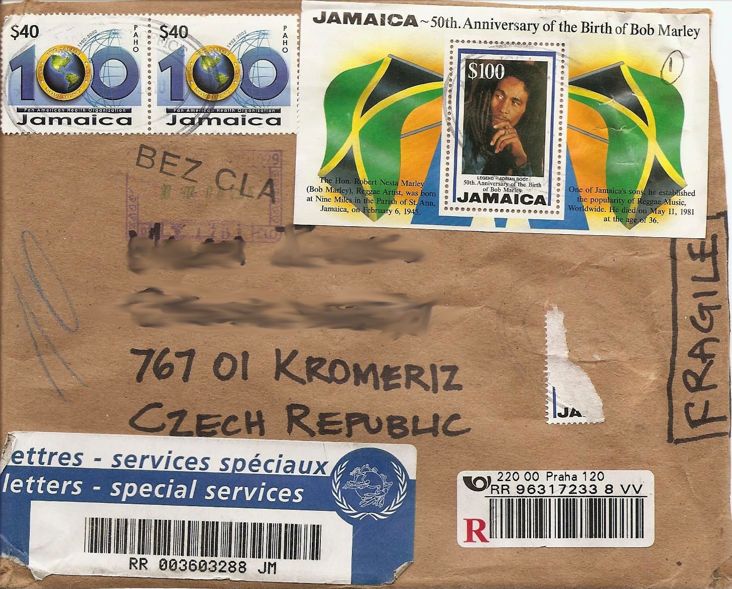 Stamps I've Met Cover from Jamaica no. 3