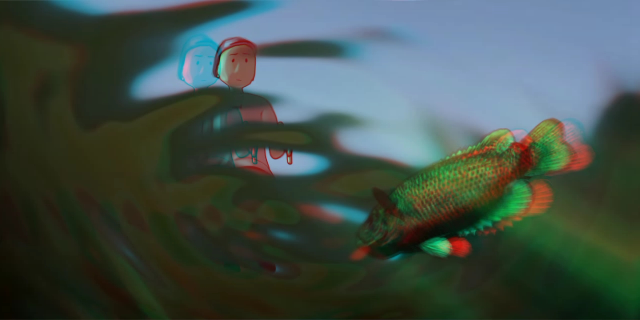 Bass Fishing Scene